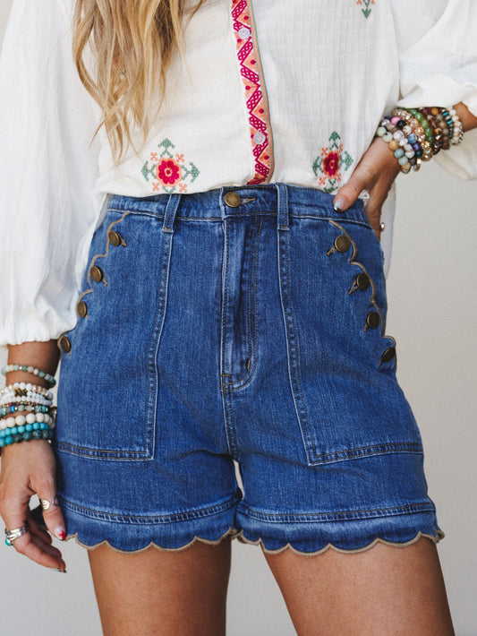 Western Sunshine Shorts - Blue