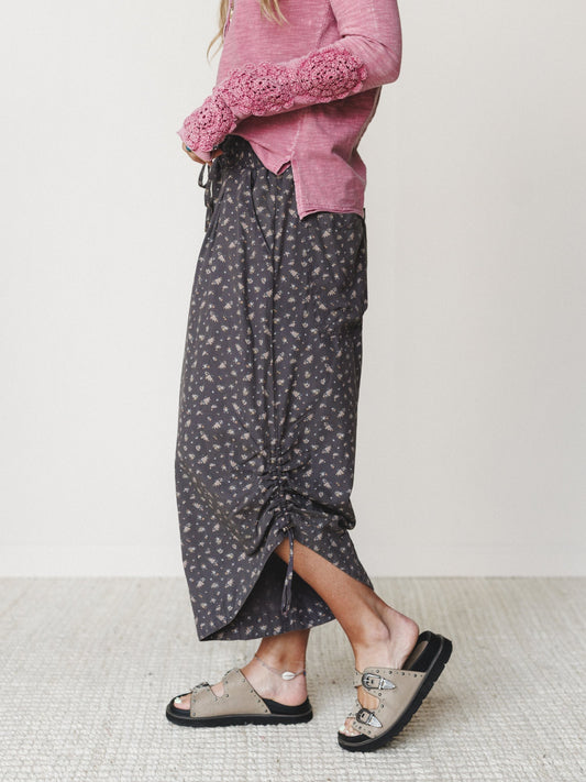 Vintage Blooms Pants - Ash Mocha