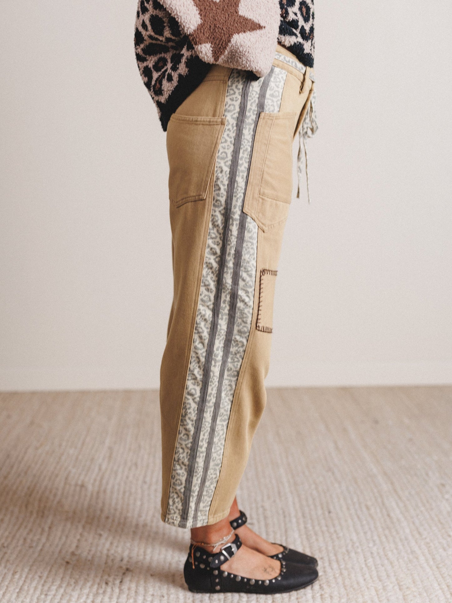 Babette Stitched Pants - Taupe