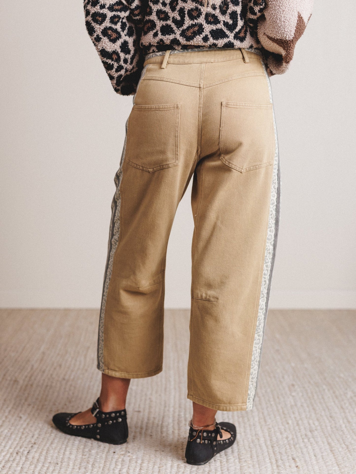 Babette Stitched Pants - Taupe