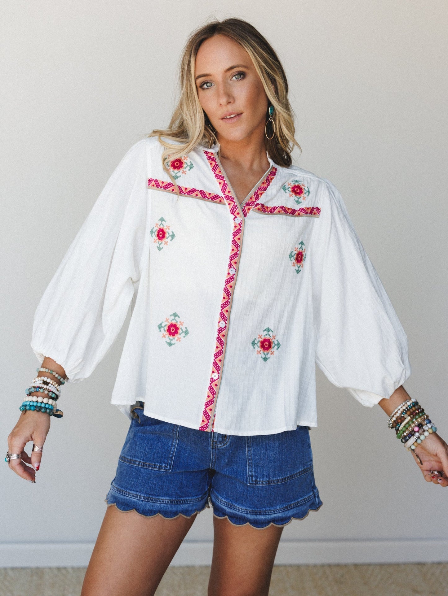 Western Sunshine Shorts - Blue